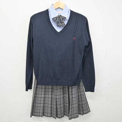 【中古】埼玉県 開智高等学校 女子制服 6点 (ブレザー・シャツ・ニット・スカート) sf054521