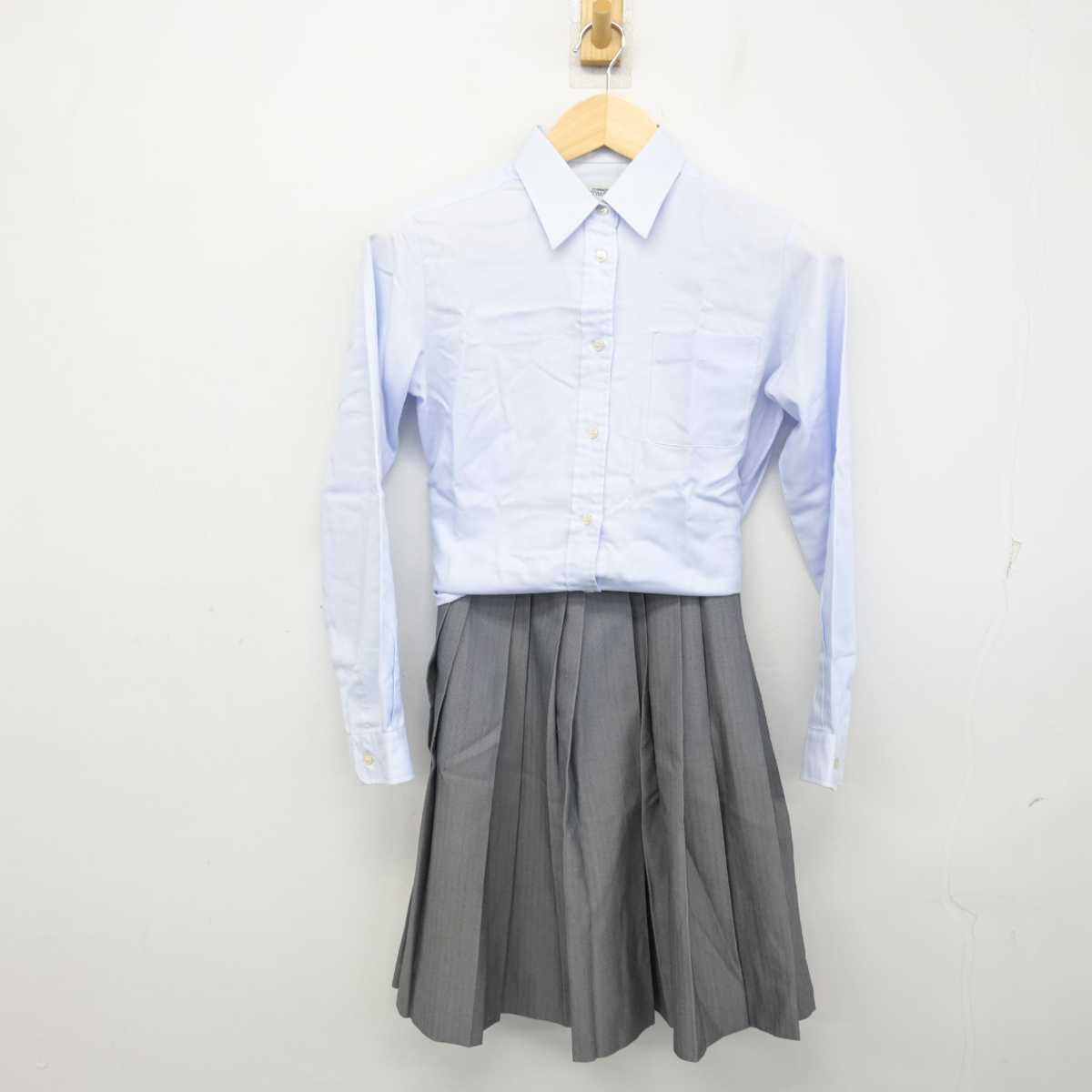 【中古】兵庫県 六甲アイランド高等学校 女子制服 2点 (シャツ・スカート) sf054540