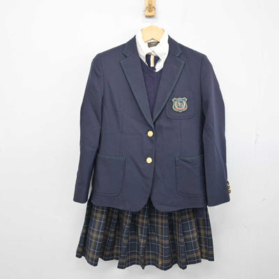 【中古】兵庫県 園田学園高等学校 女子制服 5点 (ブレザー・ニット・シャツ・スカート) sf054547