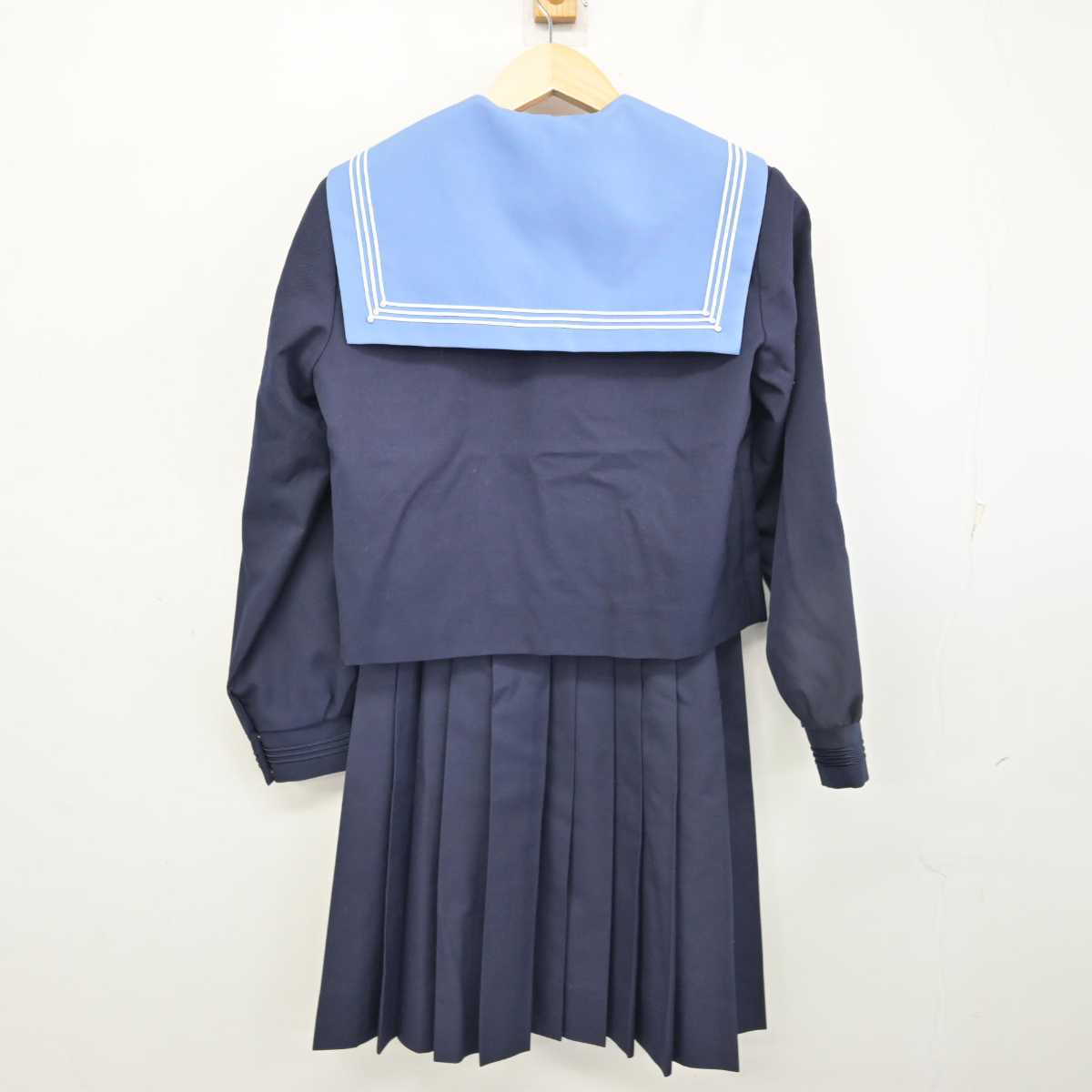 【中古】大阪府 美木多中学校 女子制服 3点 (セーラー服・スカート) sf054564