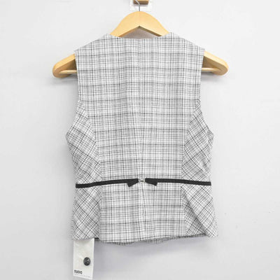 【中古】 事務服 女子制服 4点 (ベスト・シャツ・スカート) sf054640