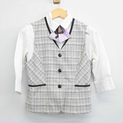 【中古】 事務服 女子制服 4点 (ベスト・シャツ) sf054641