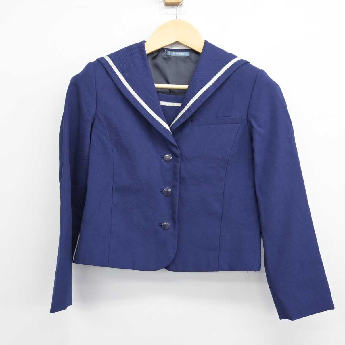 【中古】秋田県 秋田高等学校 女子制服 2点 (セーラー服・スカート) sf054649