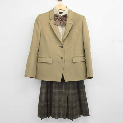 【中古】群馬県 高崎経済大学附属高等学校 女子制服 6点 (ブレザー・ニット・シャツ・スカート) sf054662