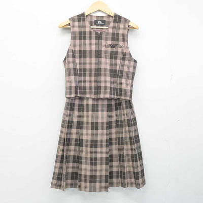 【中古】福島県 郡山高等学校 女子制服 2点 (ベスト・スカート) sf054673