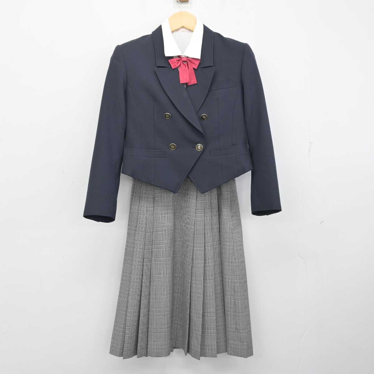 【中古】埼玉県 小谷場中学校 女子制服 4点 (ブレザー・シャツ・スカート) sf054678