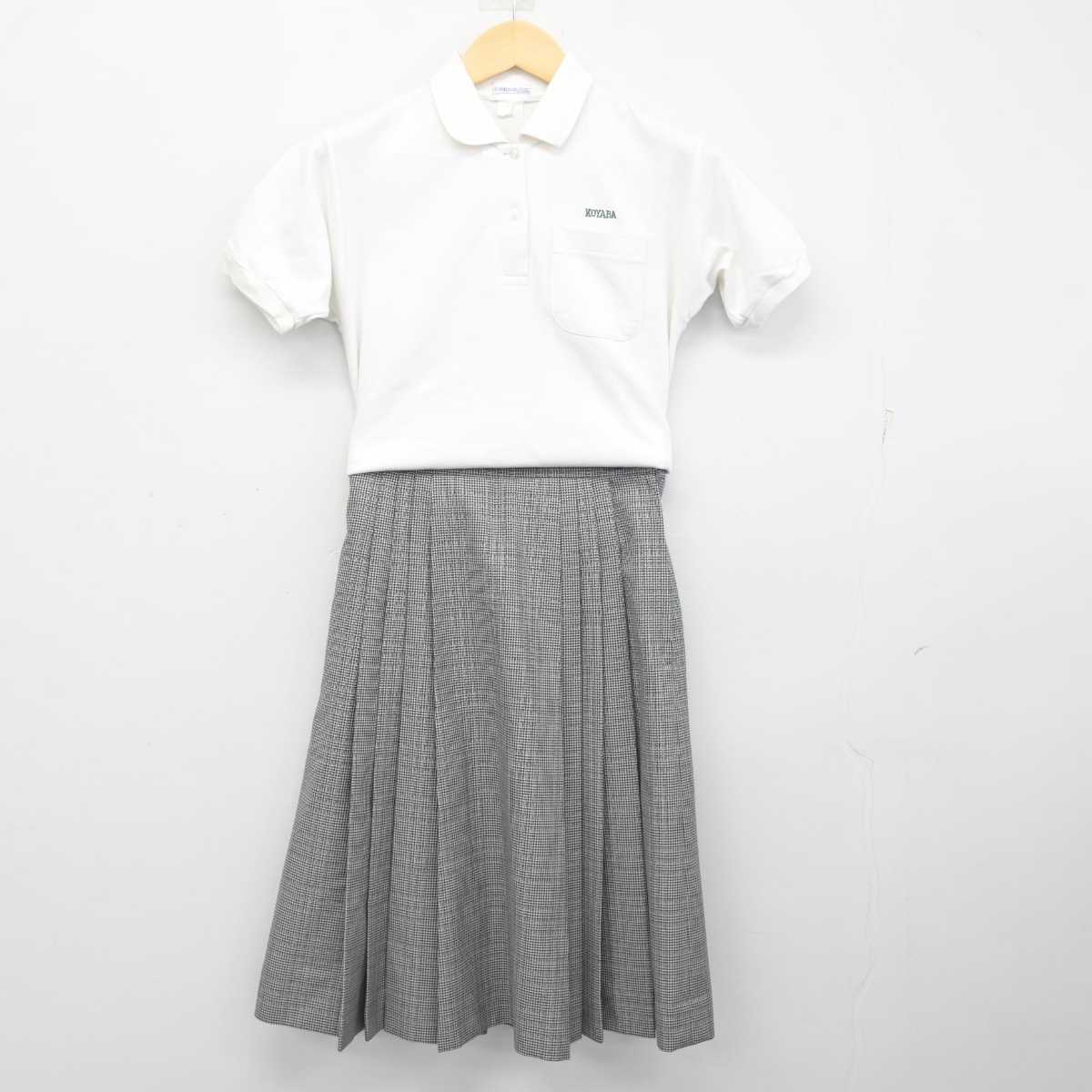 【中古】埼玉県 小谷場中学校 女子制服 2点 (シャツ・スカート) sf054681