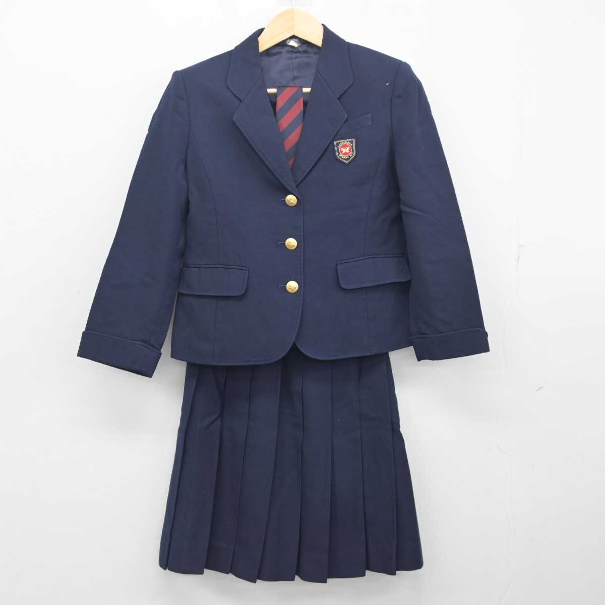 【中古】埼玉県 越谷南高等学校 女子制服 4点 (ブレザー・ベスト・スカート) sf054695