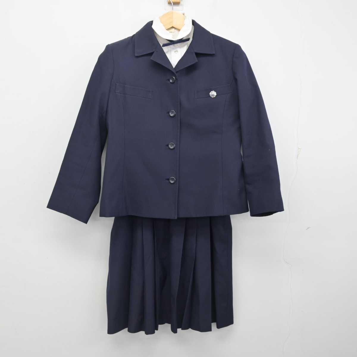 【中古】東京都 女子美術大学付属高等学校・中学校 女子制服 7点 (ブレザー・ベスト・シャツ・スカート) sf054709