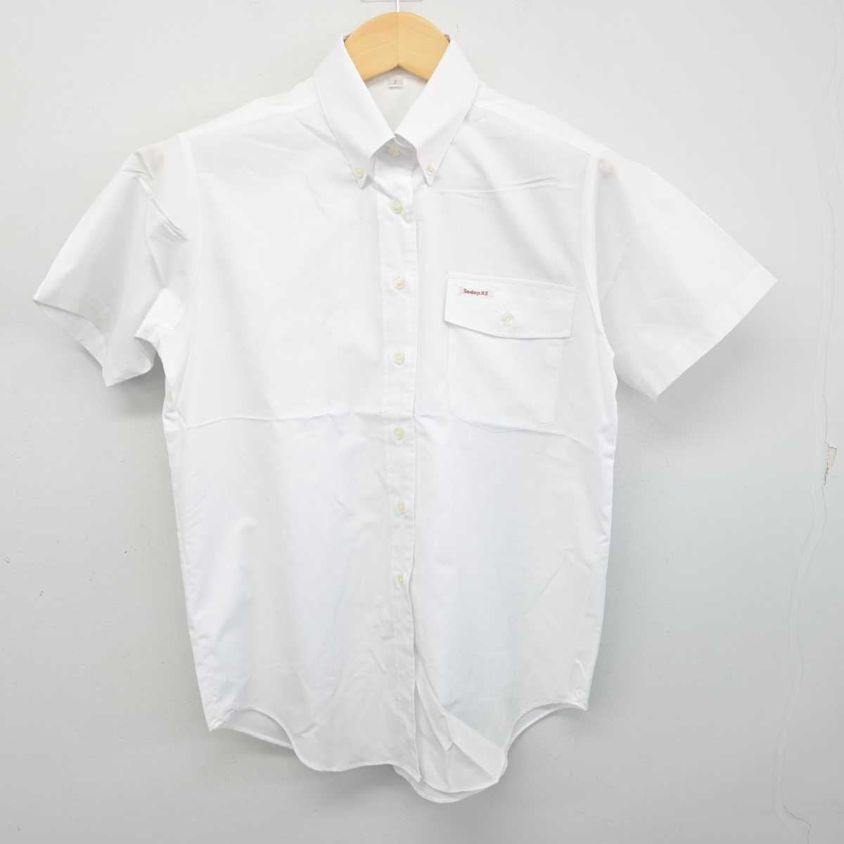 【中古】岡山県 西大寺高等学校 女子制服 3点 (ニットベスト・シャツ・スカート) sf054736