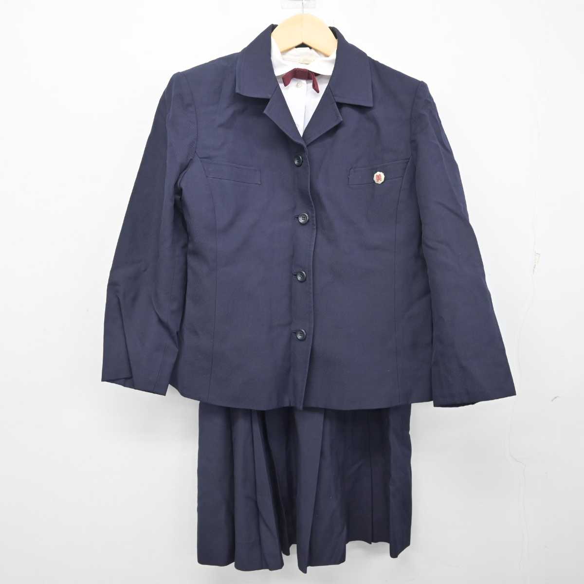 【中古】東京都 女子美術大学付属高等学校・中学校 女子制服 6点 (ブレザー・シャツ・ベスト・スカート) sf054749