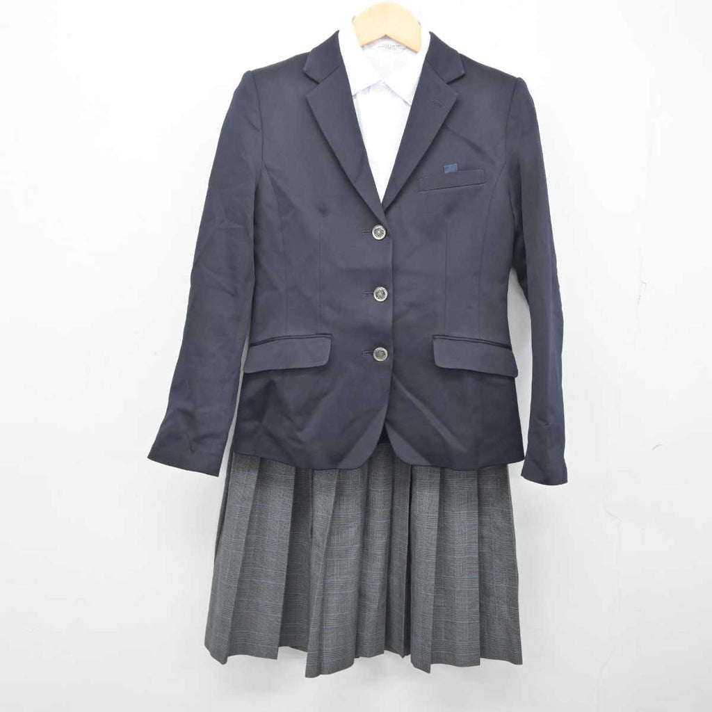 【中古】福岡県 北九州市内中学校標準服 女子制服 4点 (ブレザー・シャツ・ニット・スカート) sf054753 | 中古制服通販パレイド