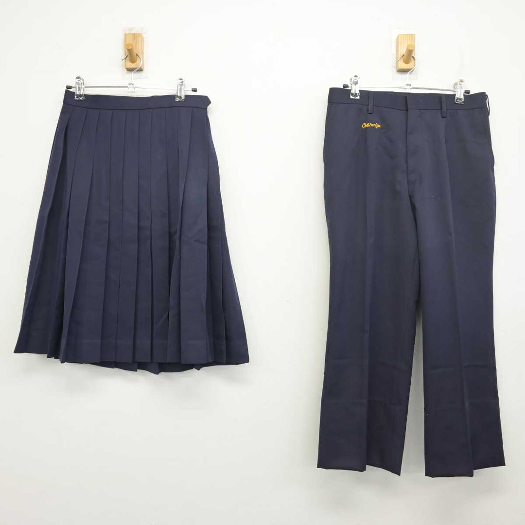 中古】宮崎県 沖水中学校 女子制服 4点 (セーラー服・スカート