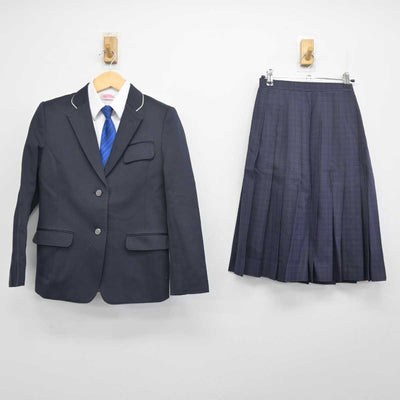 【中古】福岡県 福岡市内新中学標準服（舞鶴中学校） 女子制服 5点 (ブレザー・シャツ・スカート) sf054775