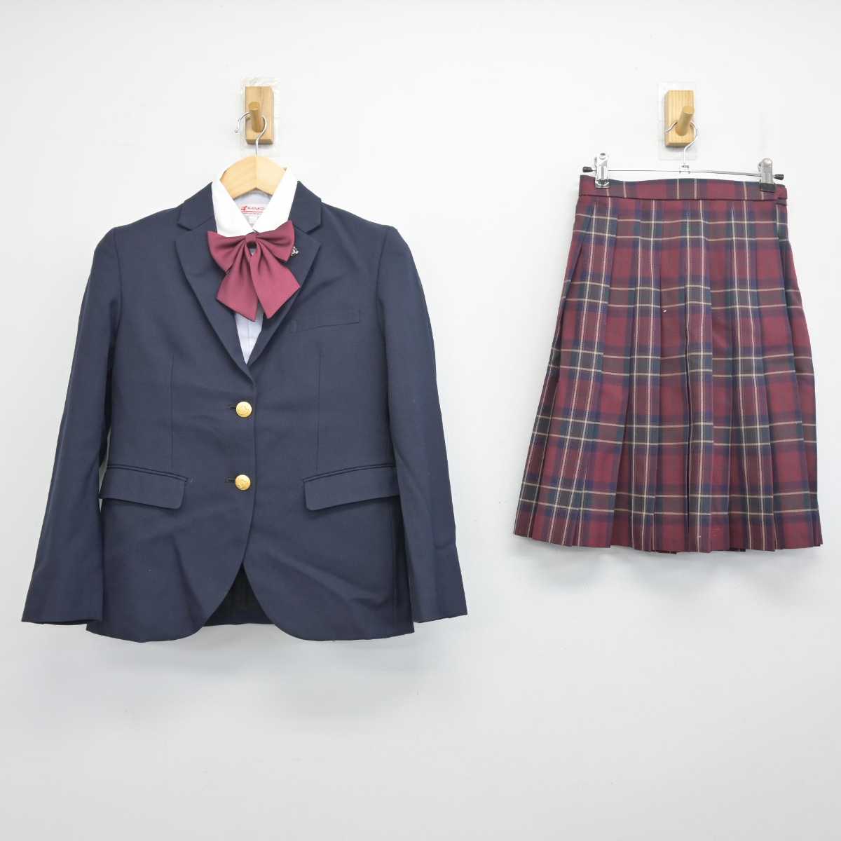 【中古】大阪府 豊島高等学校 女子制服 5点 (ブレザー・シャツ・スカート) sf054785