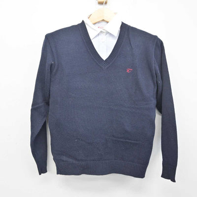 【中古】大阪府 豊島高等学校 女子制服 3点 (ニット・シャツ) sf054786