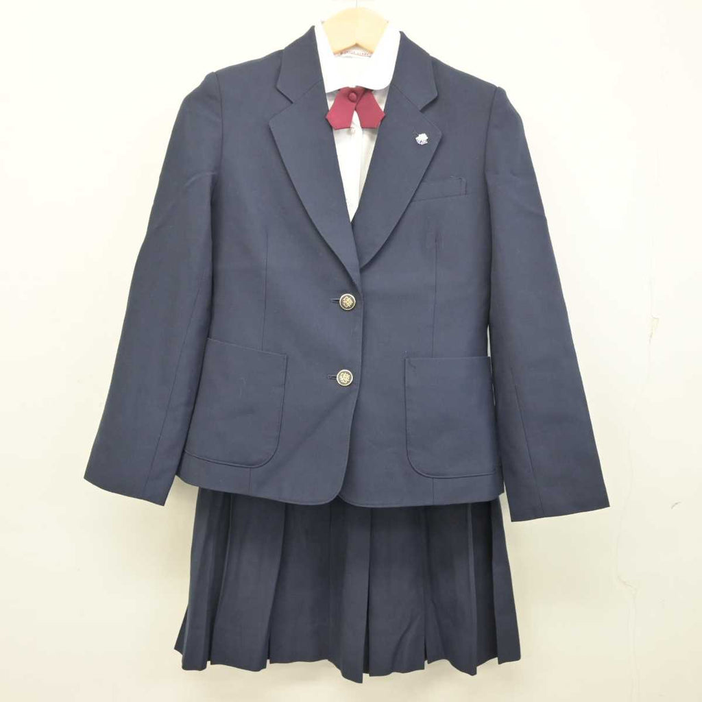 【中古】愛知県 春日井南高等学校 女子制服 6点 (ブレザー・ベスト・シャツ・スカート) sf054803