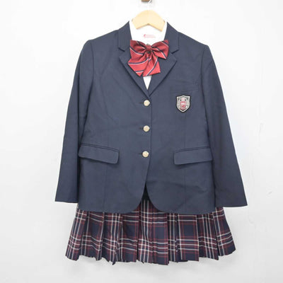 【中古】愛知県 山本学園情報文化専門学校高等課程 女子制服 5点 (ブレザー・ニット・シャツ・スカート) sf054807