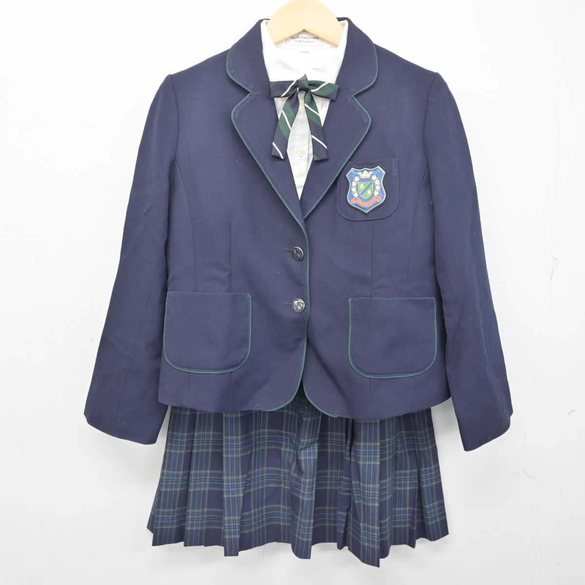 【中古】東京都 國學院高等学校 女子制服 5点 (ブレザー・ニット・シャツ・スカート) sf054810