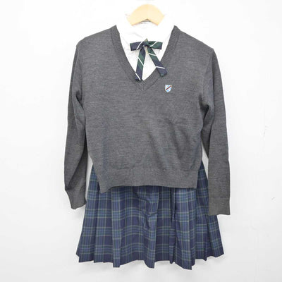 【中古】東京都 國學院高等学校 女子制服 5点 (ブレザー・ニット・シャツ・スカート) sf054810