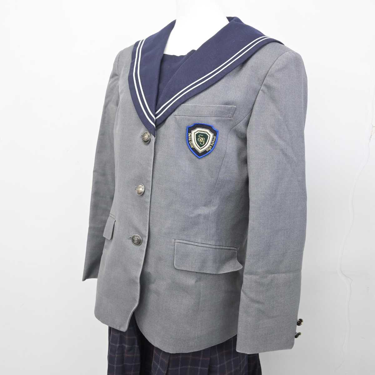 【中古】福岡県 精華女子高等学校/旧制服 女子制服 2点 (ブレザー・ジャンパースカート) sf054817