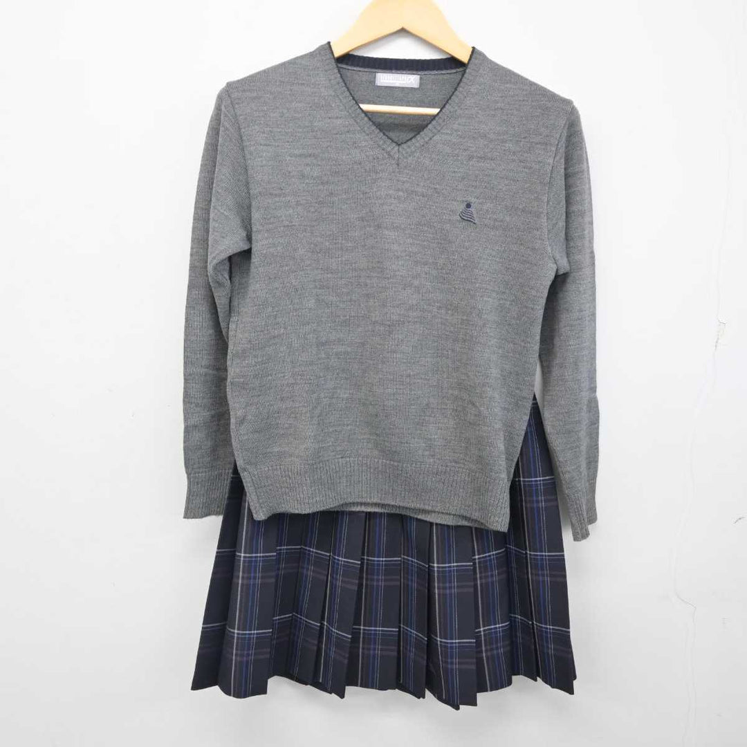 【中古】神奈川県 横浜創学館高等学校 女子制服 5点 (ブレザー・ニット・スカート) sf054826