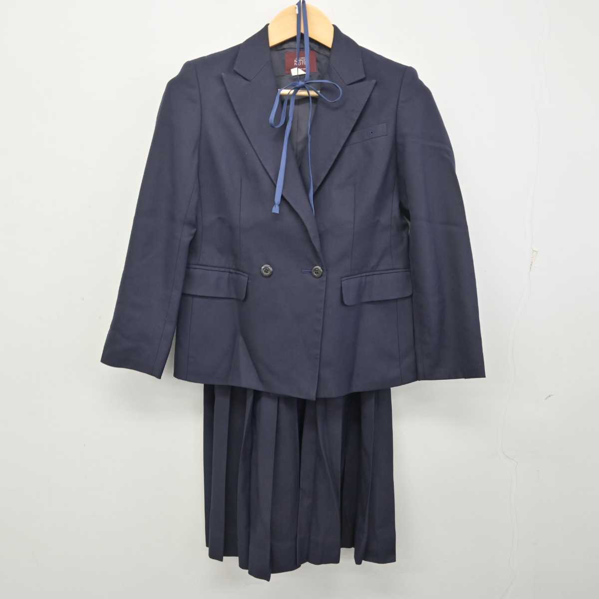 【中古】福岡県 明善高等学校 女子制服 4点 (ブレザー・スカート) sf054833