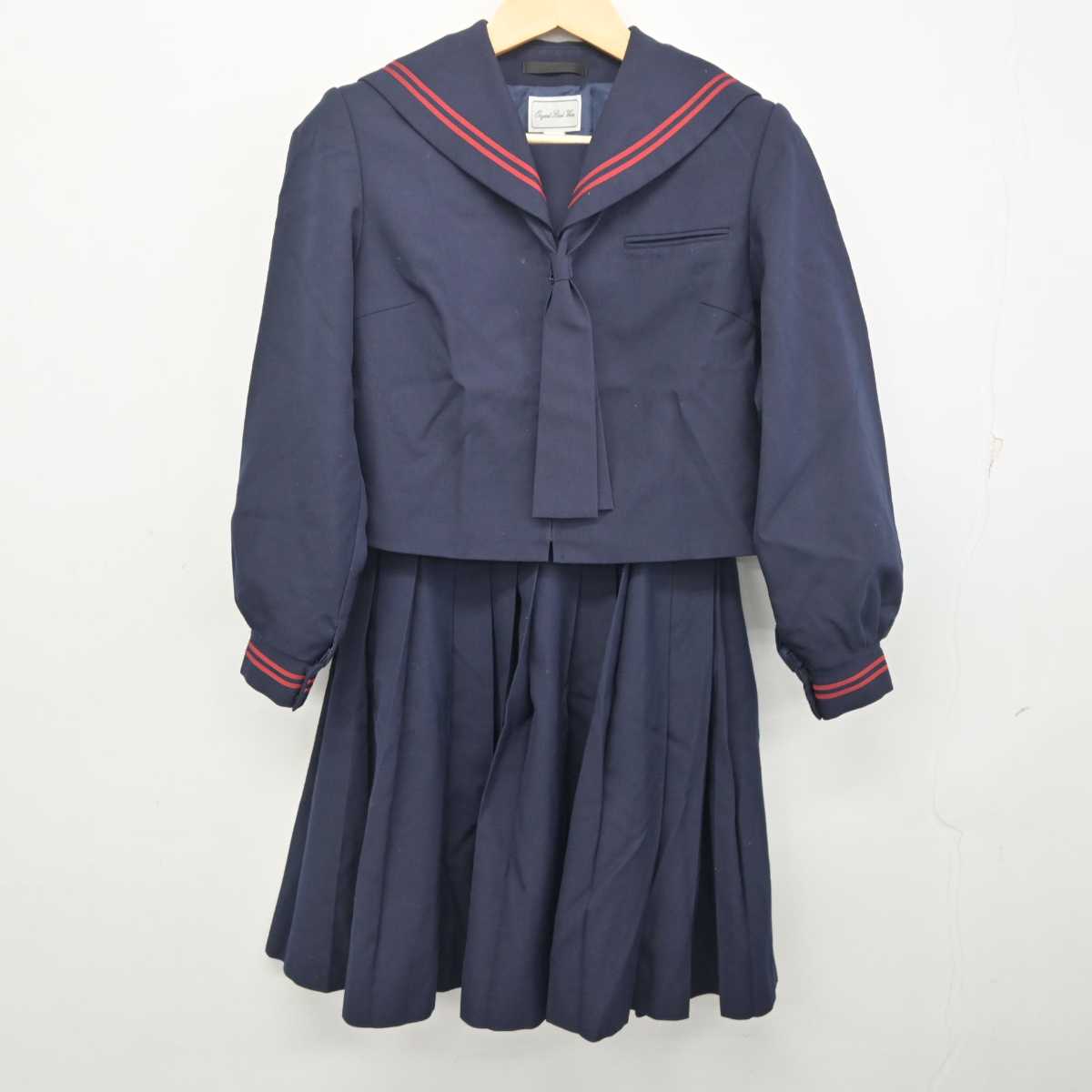 【中古】群馬県 宮郷中学校 女子制服 5点 (セーラー服・セーラー服・スカート) sf054847