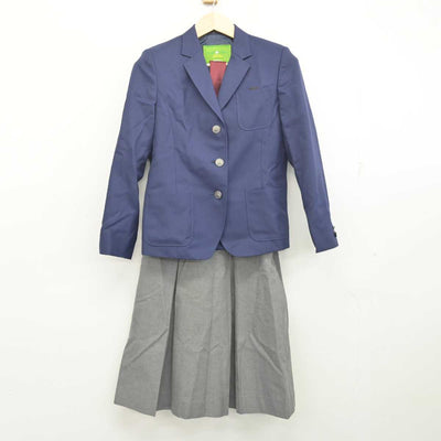 【中古】北海道 元町中学校 女子制服 4点 (ブレザー・ベスト・スカート) sf054849