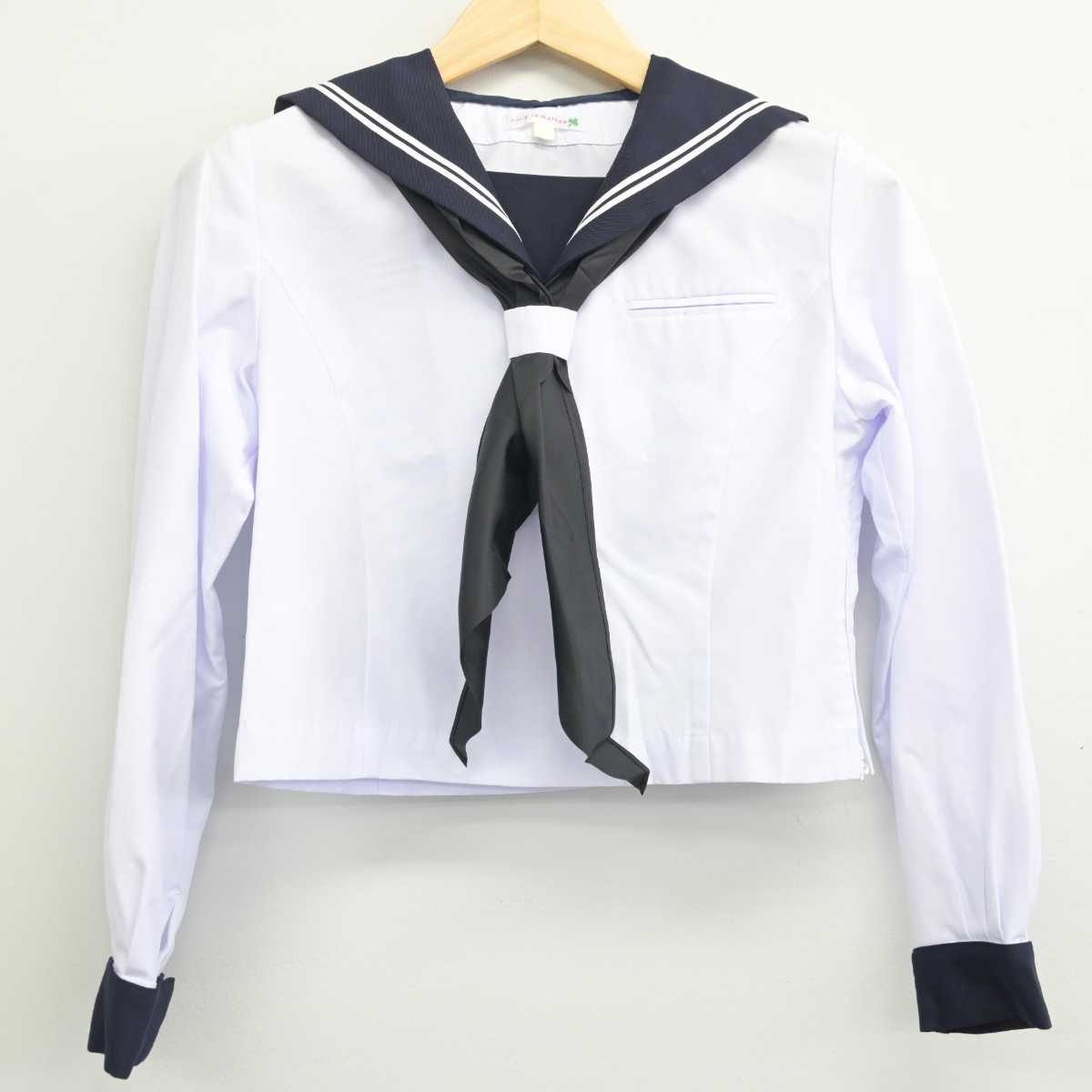 【中古】北海道 追分中学校 女子制服 4点 (セーラー服) sf054862