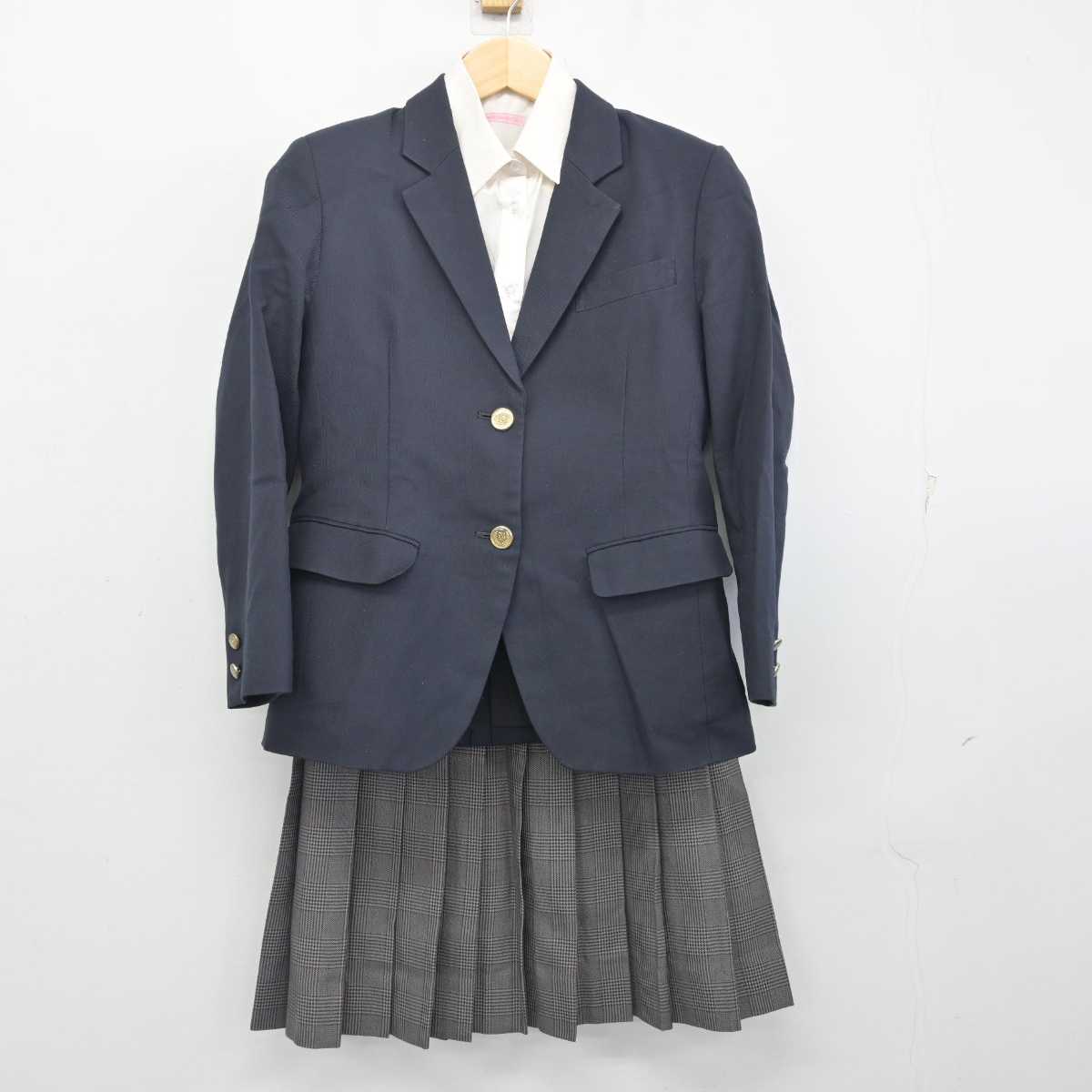 【中古】東京都 文京高等学校 女子制服 3点 (ブレザー・シャツ・スカート) sf054878