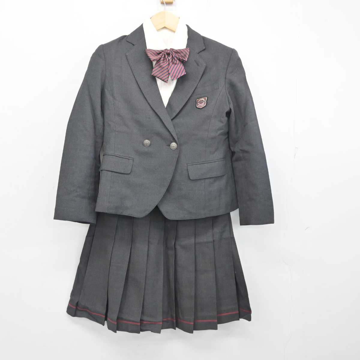 【中古】東京都 桜美林中学校・高等学校 女子制服 5点 (ブレザー・シャツ・スカート) sf054887