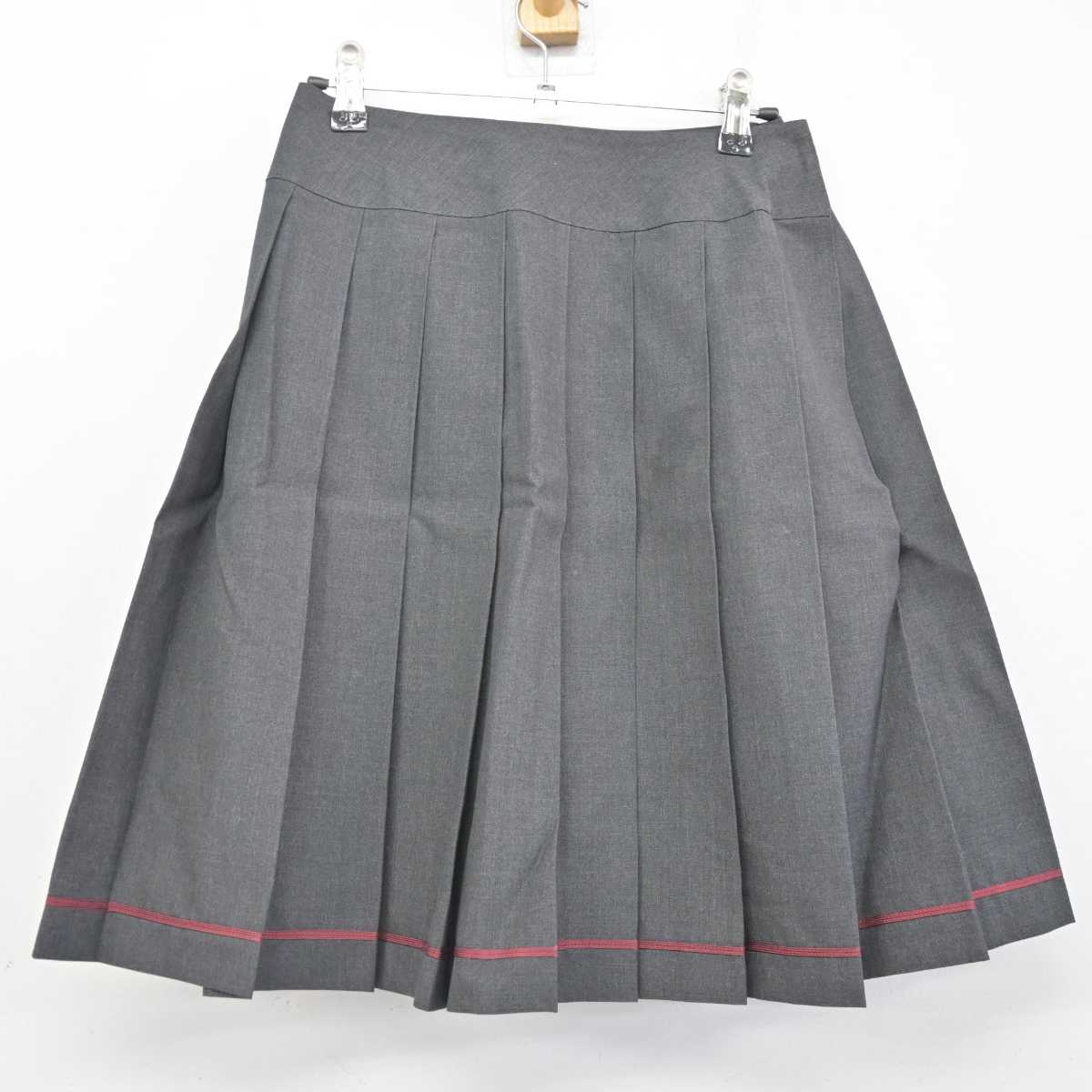 【中古】東京都 桜美林中学校・高等学校 女子制服 4点 (ニットベスト・シャツ・スカート) sf054888