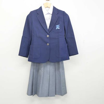 【中古】広島県 江波中学校 女子制服 3点 (ブレザー・シャツ・スカート) sf054892