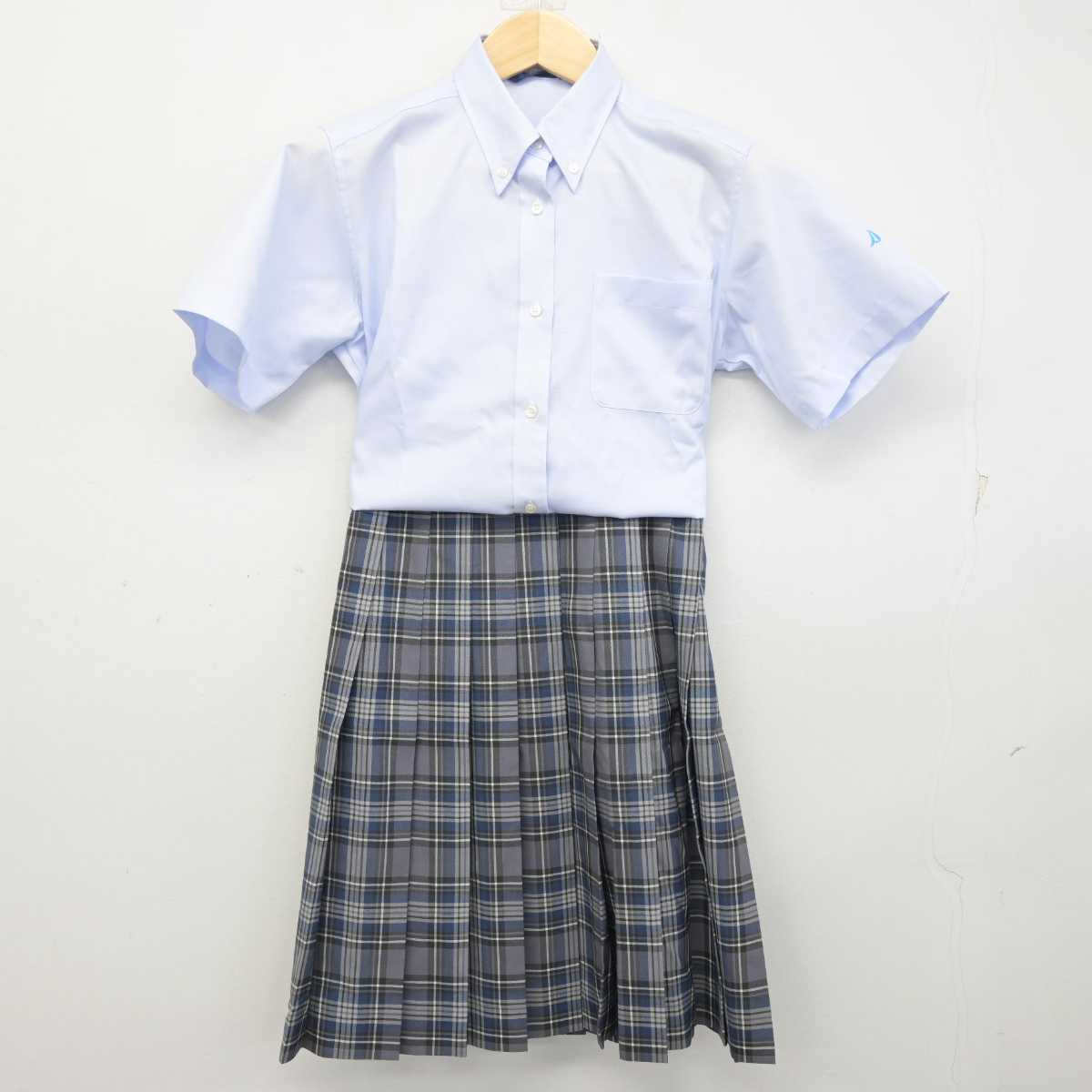 【中古】神奈川県 湘南学院高等学校 女子制服 3点 (シャツ・スカート) sf054903