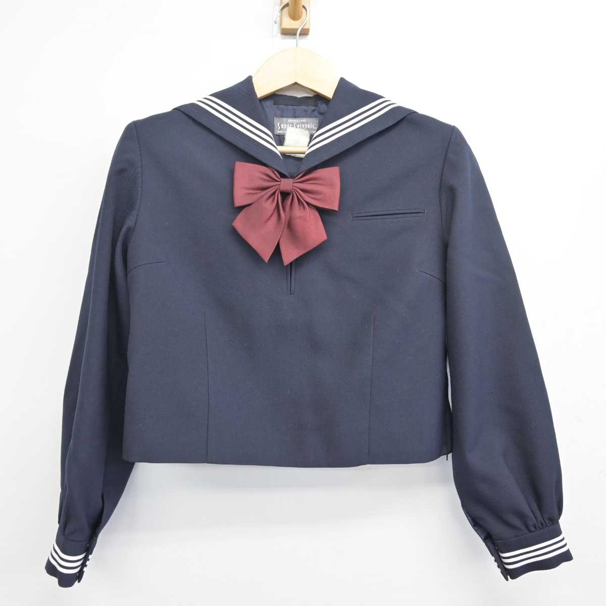 【中古】東京都 駒場高等学校 女子制服 3点 (セーラー服・スカート) sf054912