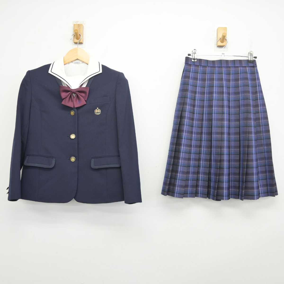 【中古】東京都 江戸川女子中学校 女子制服 4点 (ブレザー・シャツ・スカート) sf054918