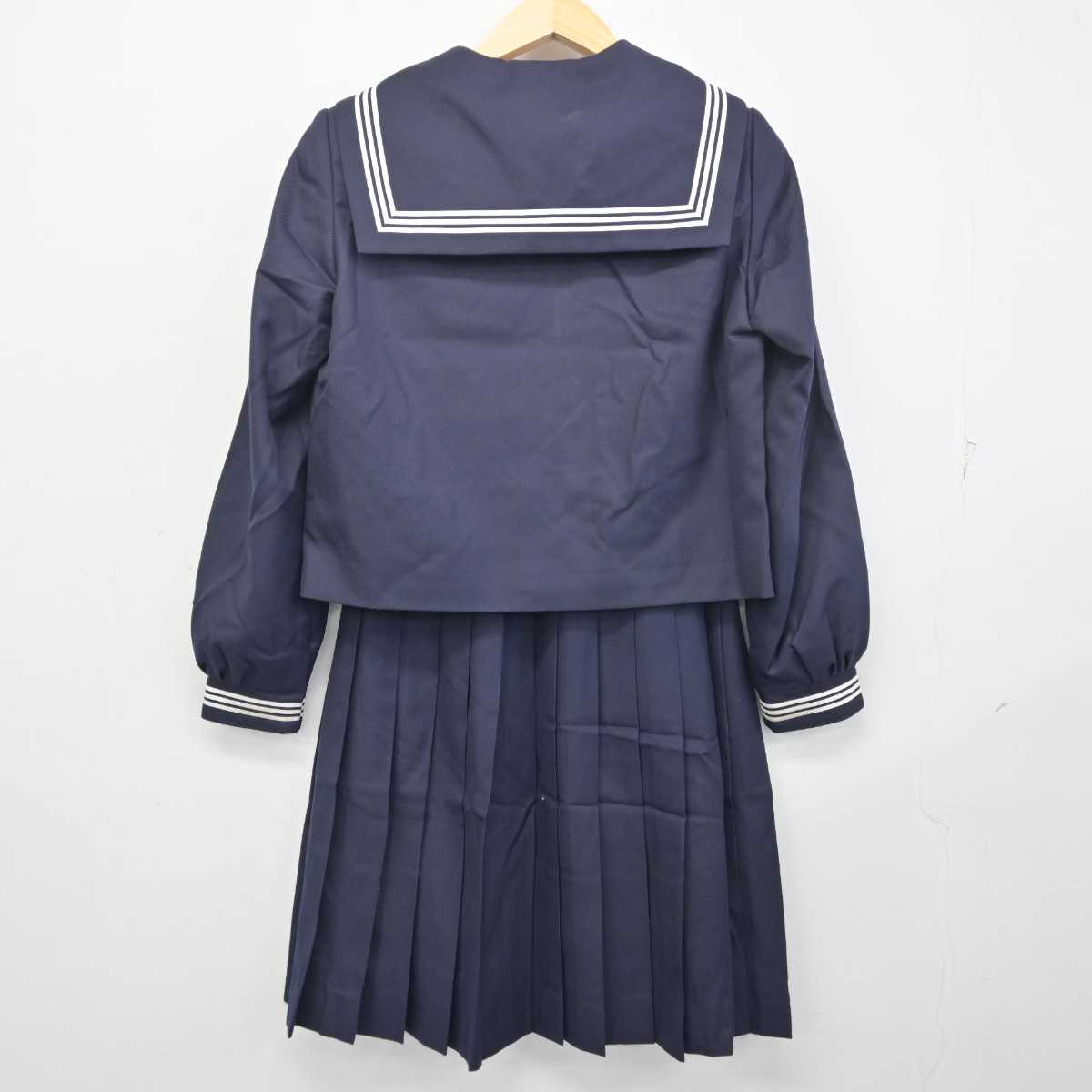 【中古】富山県 富山市立東部中学校 女子制服 3点 (セーラー服・スカート) sf054932