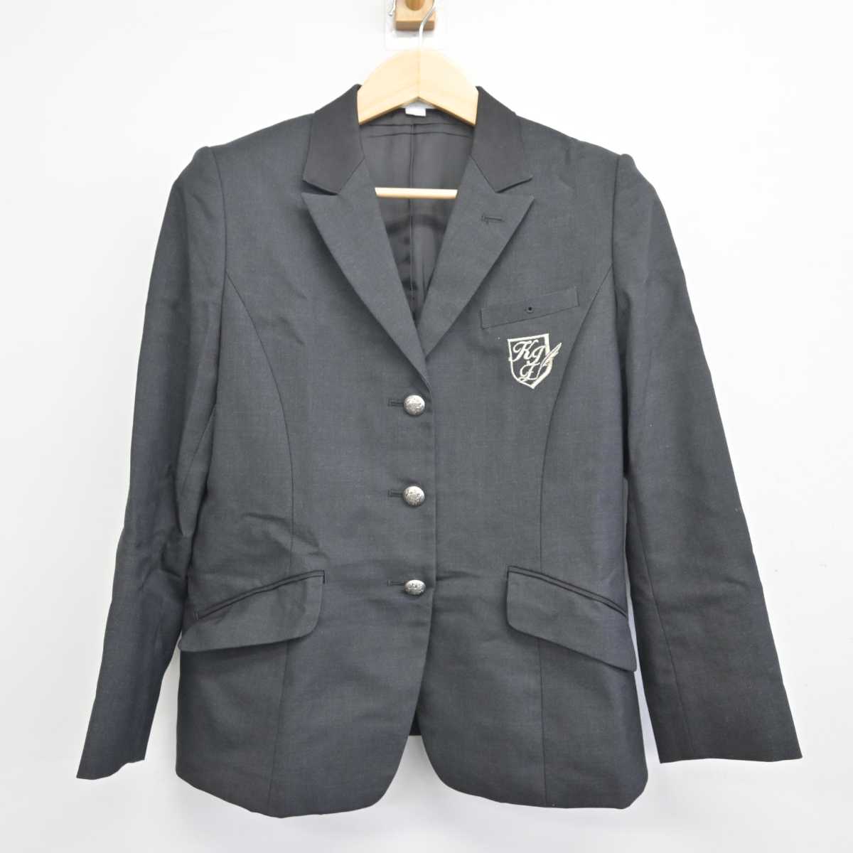 【中古】福岡県 九州国際大学付属高等学校 女子制服 3点 (ブレザー・スカート) sf054940