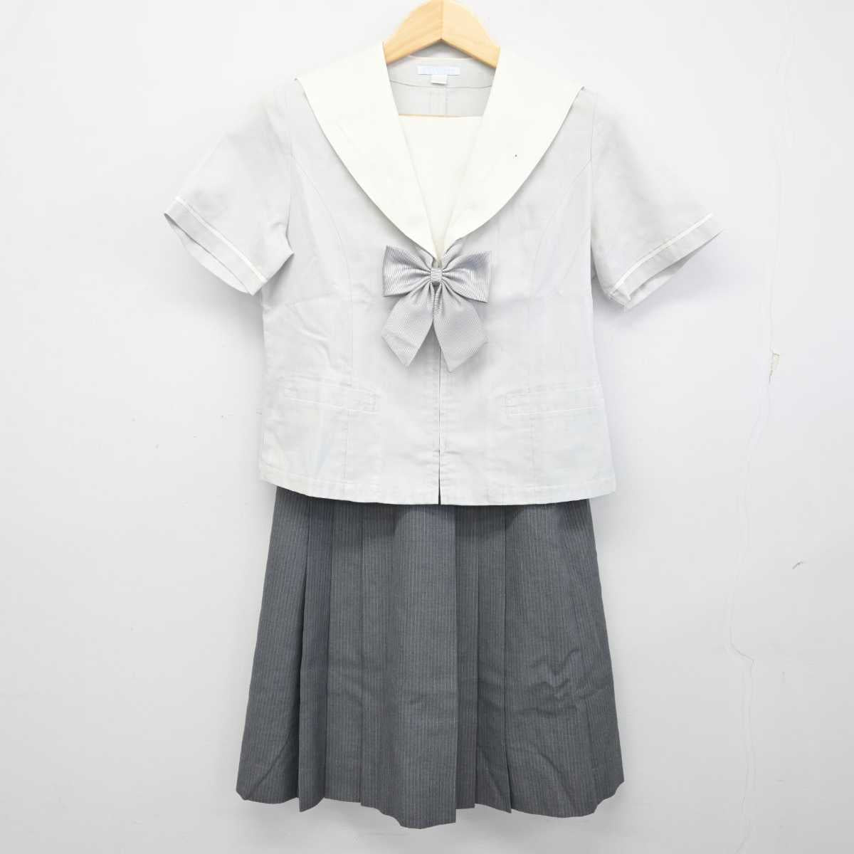 【中古】福岡県 九州国際大学付属高等学校 女子制服 3点 (セーラー服・スカート) sf054943