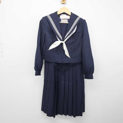 【中古】福岡県 水巻中学校 女子制服 2点 (セーラー服・ジャンパースカート) sf054948