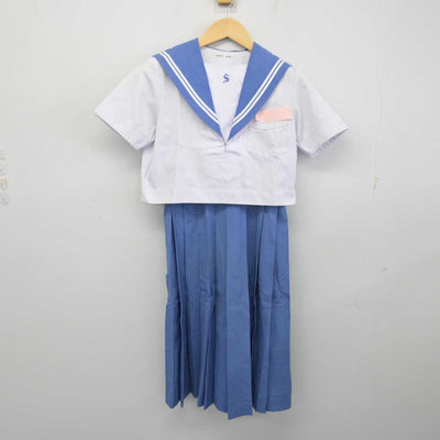 【中古】福岡県 新宮中学校 女子制服 3点 (セーラー服・スカート) sf054950