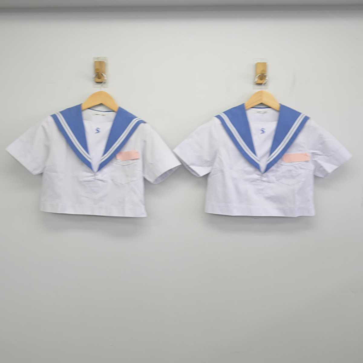 【中古】福岡県 新宮中学校 女子制服 3点 (セーラー服・スカート) sf054950