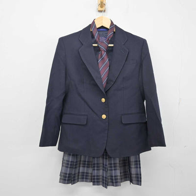 【中古】神奈川県 みなと総合高等学校 女子制服 4点 (ブレザー・スカート) sf054959