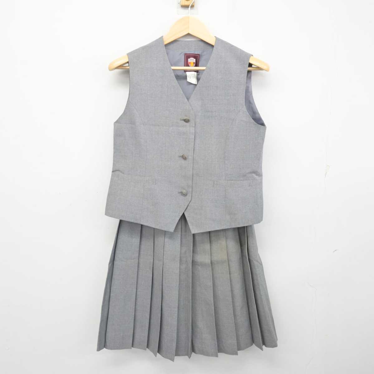 【中古】岩手県 松園中学校 女子制服 2点 (ベスト・スカート) sf054965