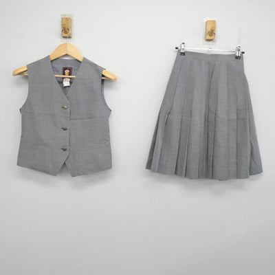 【中古】岩手県 松園中学校 女子制服 2点 (ベスト・スカート) sf054966