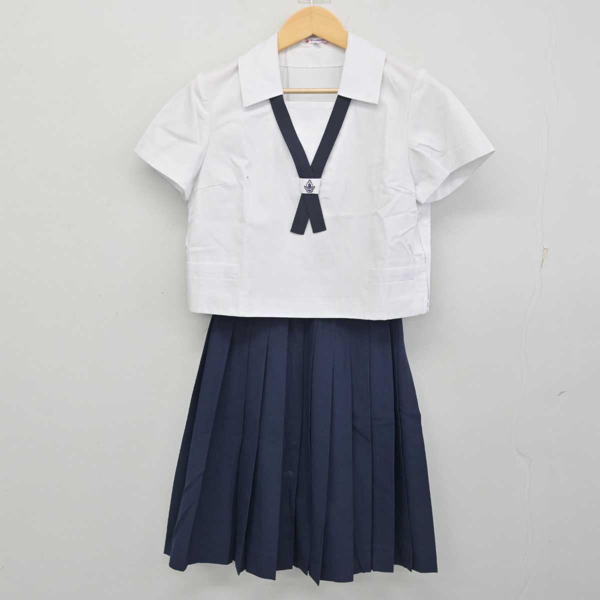 【中古】佐賀県 佐賀北高等学校 女子制服 4点 (シャツ・スカート) sf054989