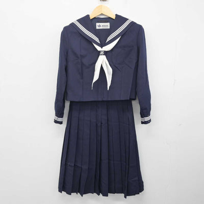 【中古】東京都 高津中学校 女子制服 3点 (セーラー服・スカート) sf055004