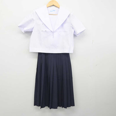 【中古】愛知県 安城西中学校 女子制服 3点 (セーラー服・スカート) sf055025