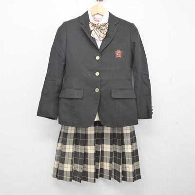 【中古】山梨県 笛吹高等学校 女子制服 5点 (ブレザー・ニット・シャツ・スカート) sf055027